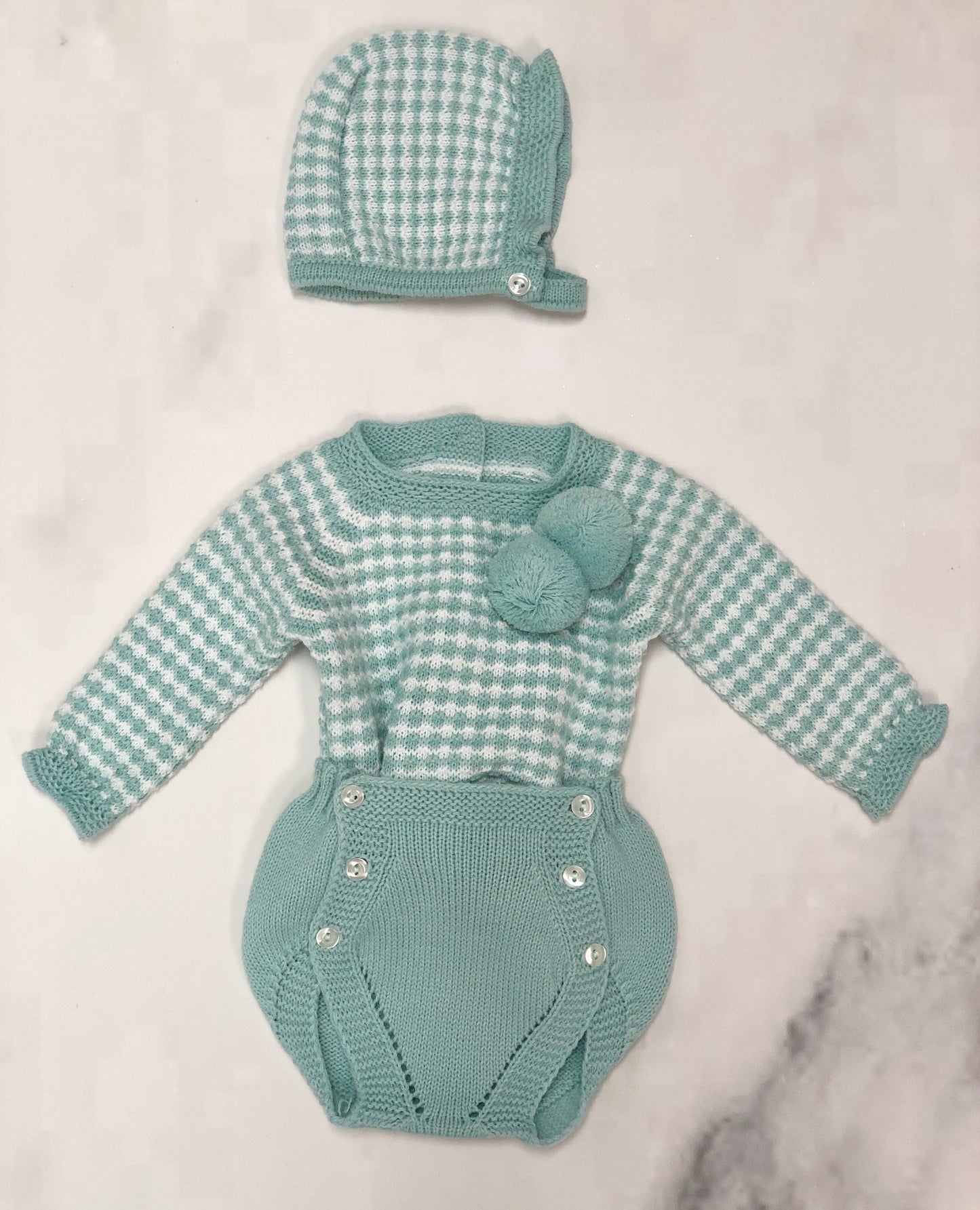 BABY KNITTED SET IN BLUE