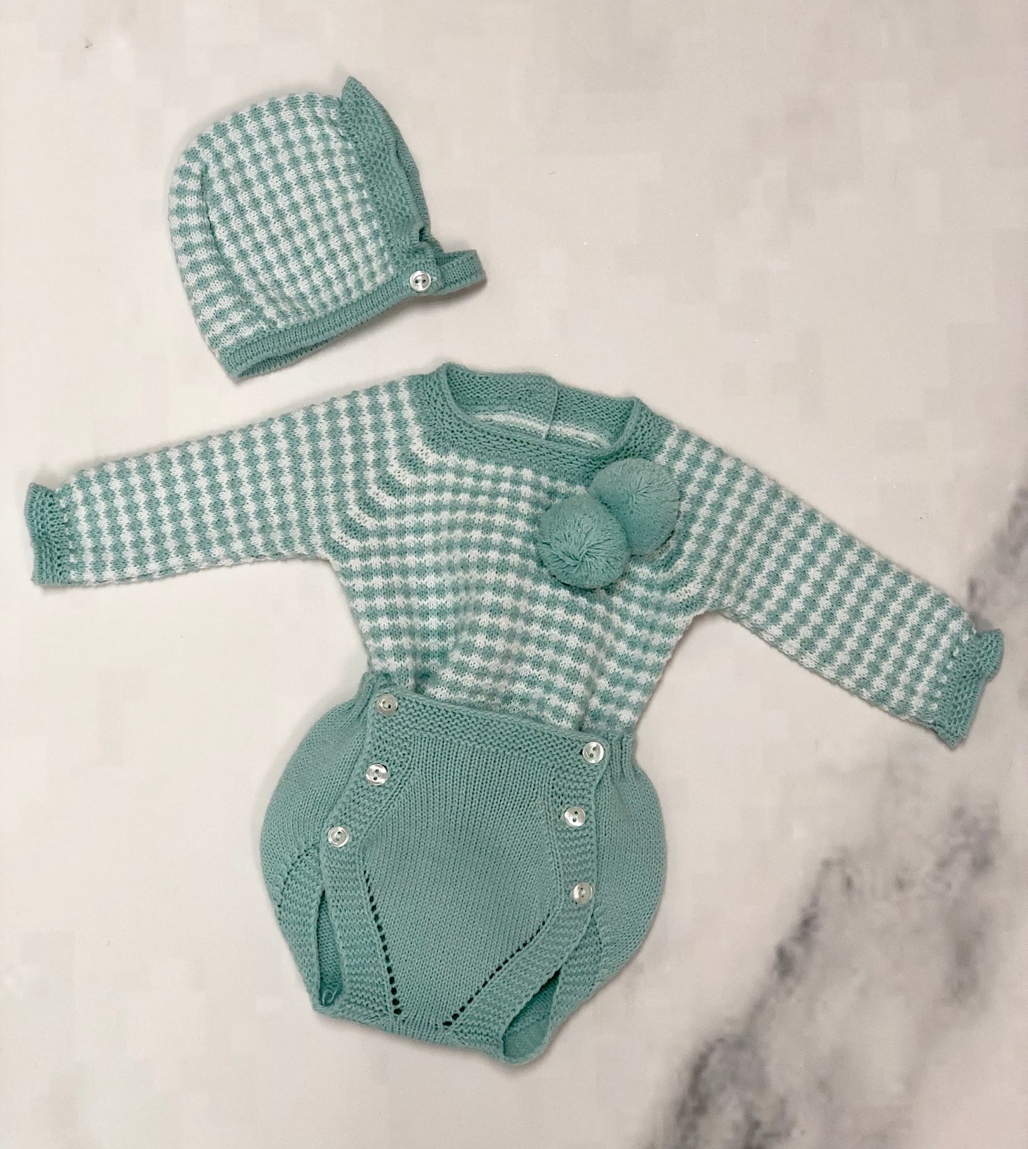 BABY KNITTED SET IN BLUE