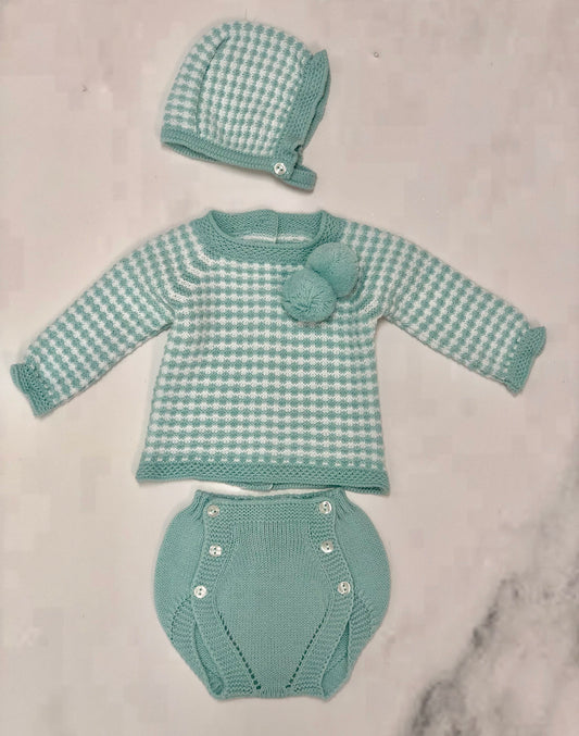 BABY KNITTED SET IN BLUE