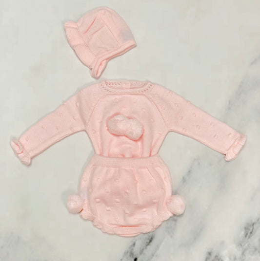 BABY KNITTED SET IN PINK