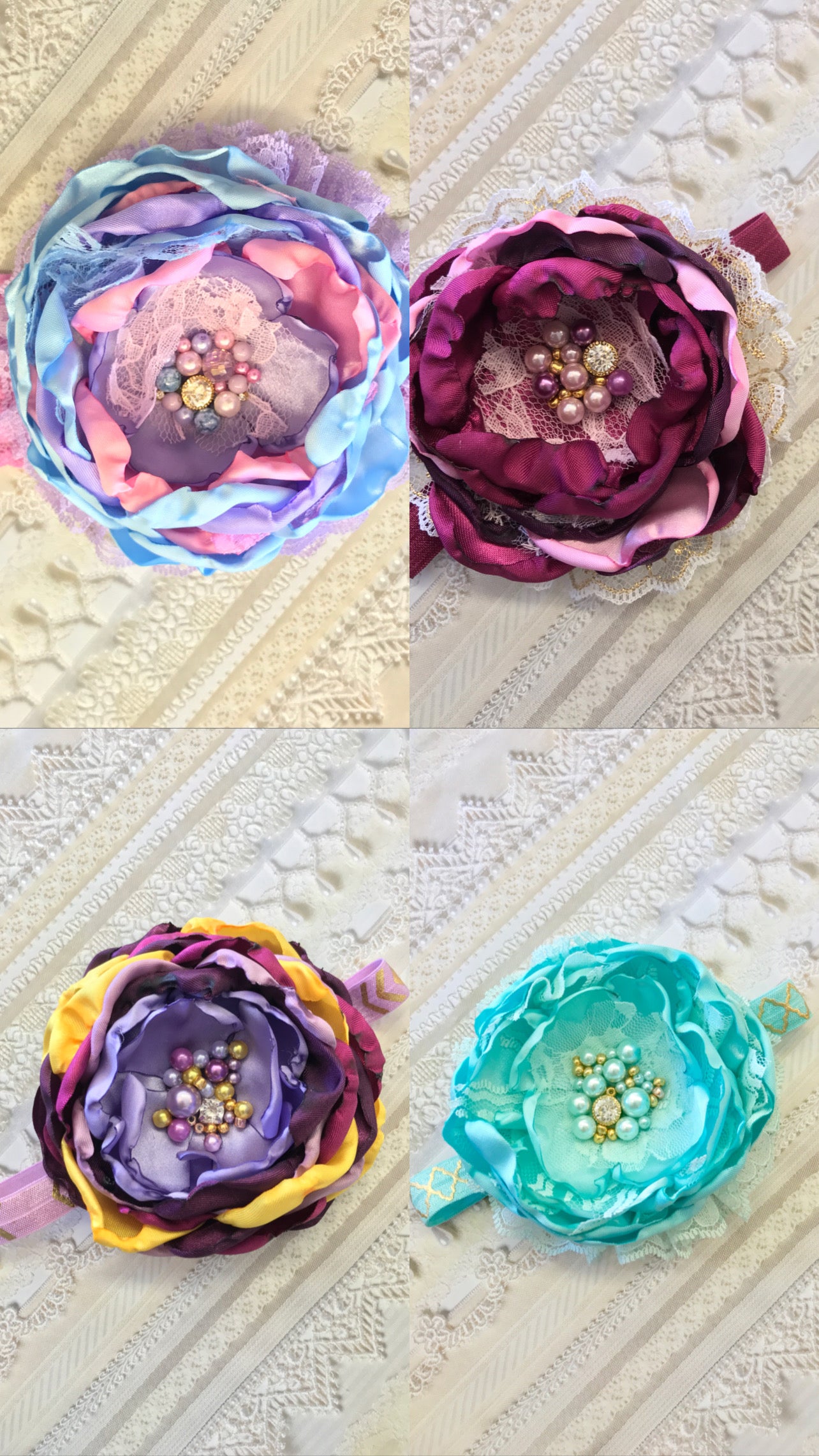 Rosette style headband