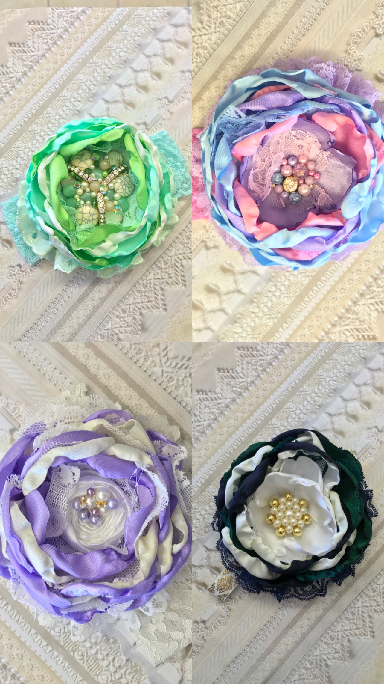 Rosette style headband